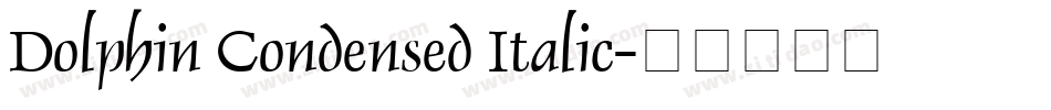 Dolphin Condensed Italic字体转换